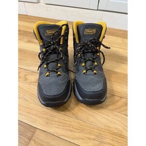 Coleman Boots Mens 9M Gray/Yellow Waterproof Hiking Outdoors Trail Style